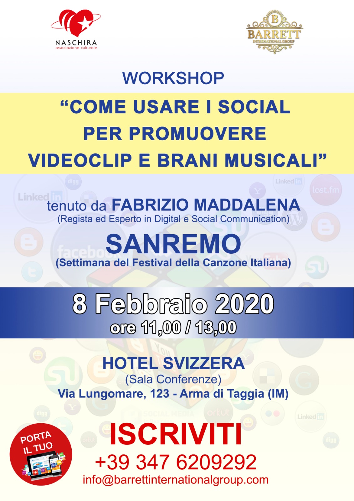 Locandina Seminario Sanremo Social e Musica