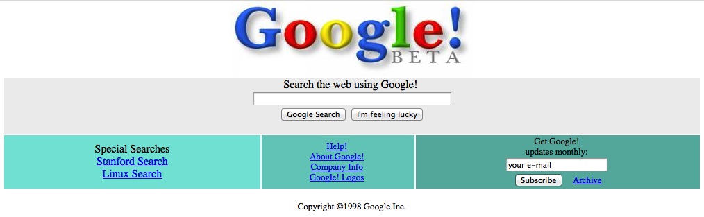 Google nel 1998