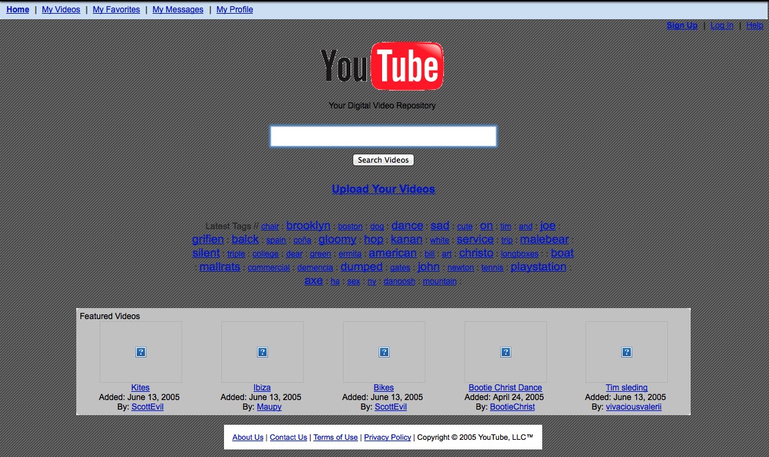 YouTube nel 2005