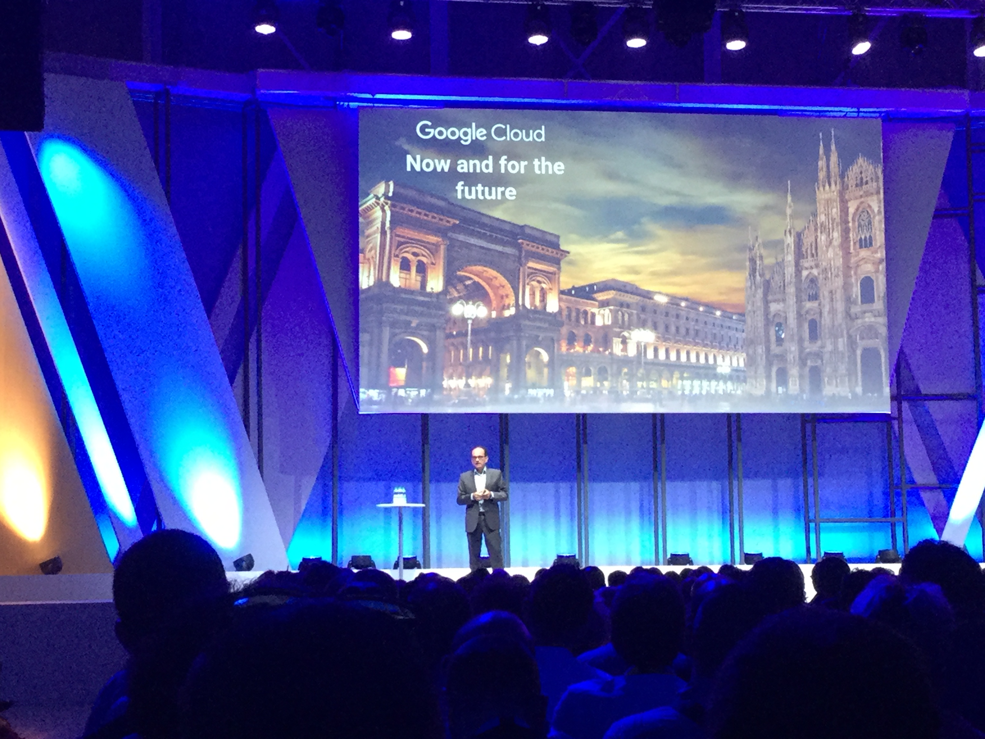 Un momento della presentazione di Google Cloud Next